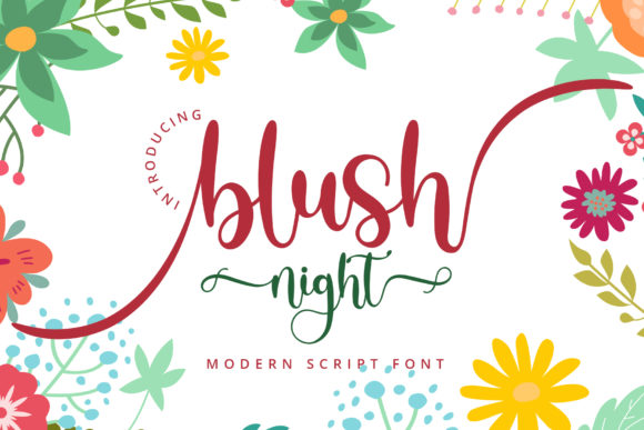 Blush Night: A Graceful Script Font for Editorial Design