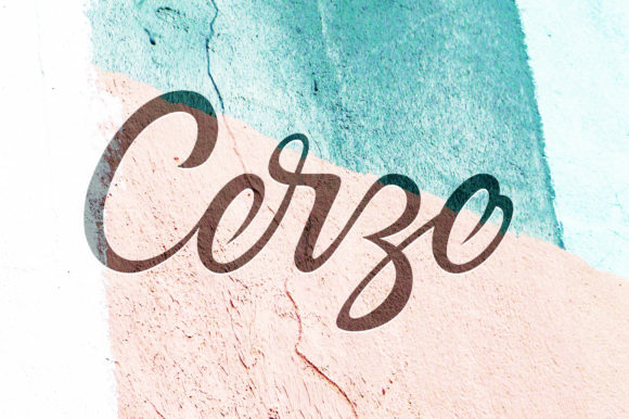 Cerzo Typeface: Elegant Script for Editorial Design