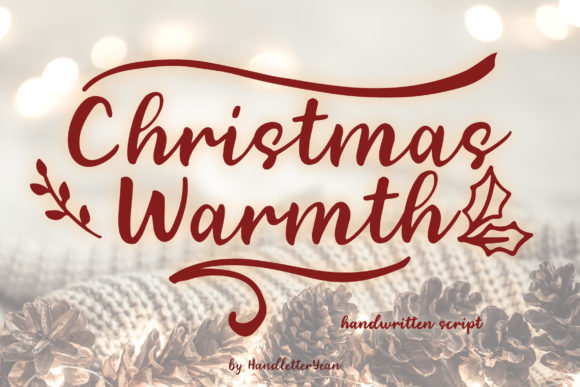Christmas Warmth Font for Handmade Holiday Designs