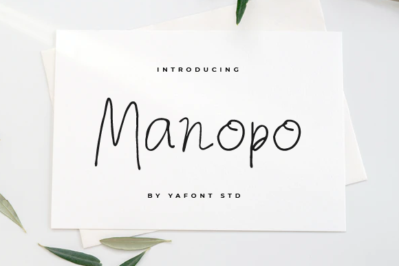 Manopo: A Thin Handwritten Font for Modern Web Design