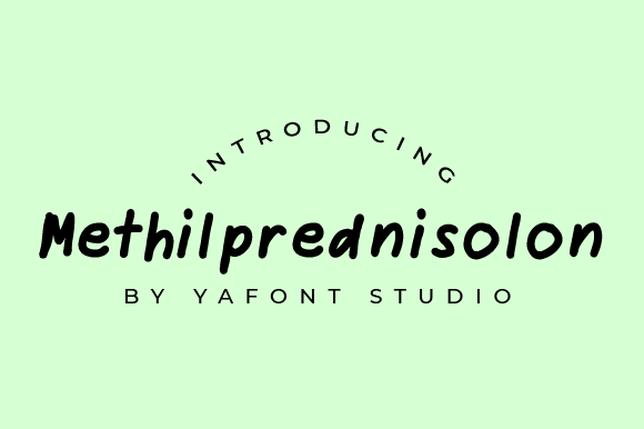 Methilprednisolon: A Handwritten Font for Editorial Warmth