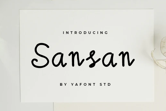 Sansan Font: A Delicate Typeface for Crafters