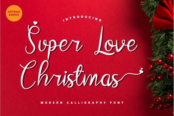 Super Love Christmas Typeface for Web Design