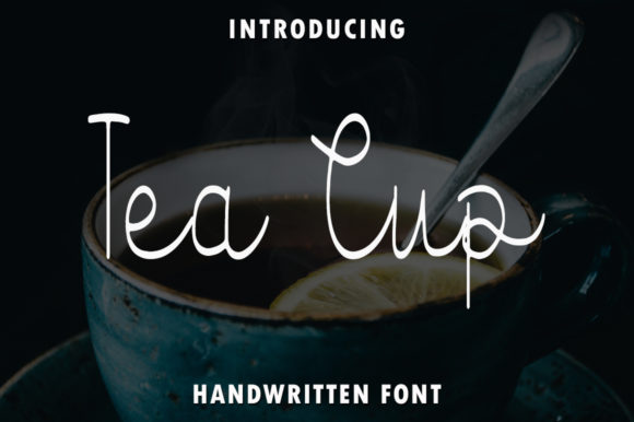 Tea Cup Font: Elegant Script for Handmade Designs